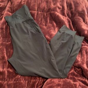 Black fold-down Fabletics pants